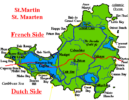 Map of Saint Maarten-St. Martin